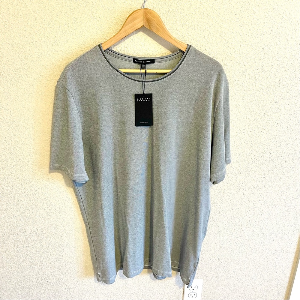 Robert Barakett Light Gray Short Sleeve Tee XXL New with Tags